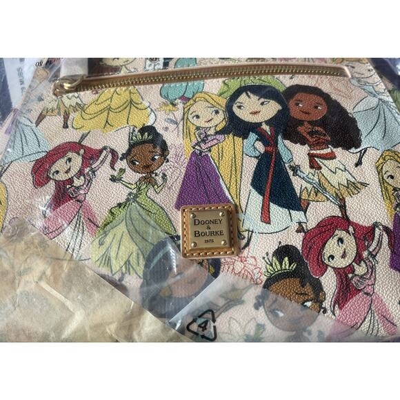 Dooney & Bourke Multi Princess Satchel Bag Disney Parks Animators Purse - Picture 2 of 8